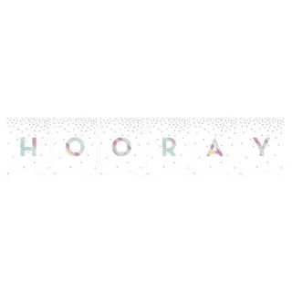 Iridescent Horray DIY Banner