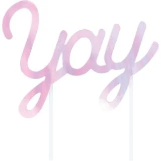 Yay Iridescent Cake Topper