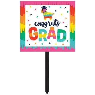 Fiesta Fun Grad Yard Sign