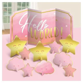Hello World Girl Table Centerpiece Decoration Kit