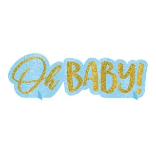 Hello World Boy Centerpiece Sign