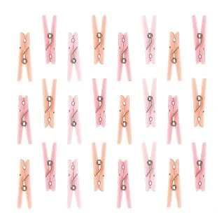 Pink Multi Baby Shower Clothespin Favors