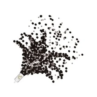 Black and Silver Push Up Confetti Poppers(8 Pack)