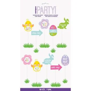 Easter Egg Hunt Clue Signs (10 Pack)