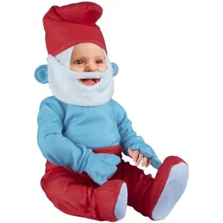 Polyester Papa Smurf Toddler Costume
