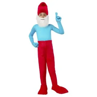 Childs the Smurfs Papa Smurf Costume Jumpsuit