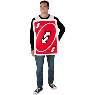 Mattel Games Uno Reverse Adult Unisex Costume