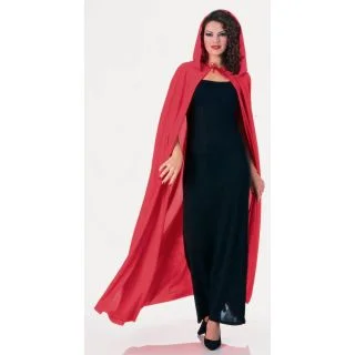 Full Length Red Hooded Cape