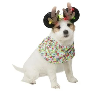Mickey Mouse Reindeer Light Up Pet Accessory