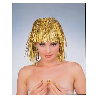 Gold Tinsel Wig (One-Size)