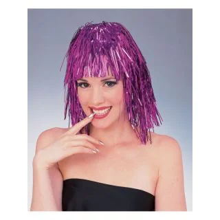 Purple Tinsel Wig (One-Size)