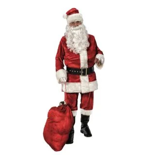 Deluxe Crimson Velvet Santa Suit