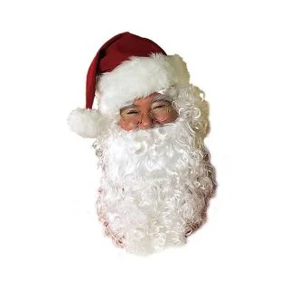 Snowy White Kris Kringle Beard and Wig Set