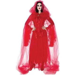 Cursed Scarlet Red Cape Costume Accessory