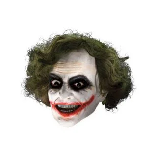 Adult 3/4 Joker Mask with Hair - Batman Dark Knight