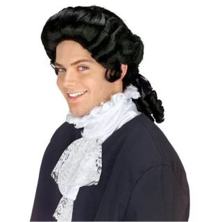 Colonial Wig - Black - Mens Costume Accessory
