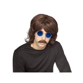 70s Shag Wig - Brown - Mens Costume Accessory