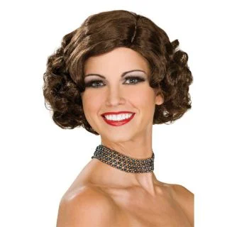 Womens Flapper Brown Wig