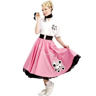 Adult Grand Heritage Black 50's Poodle Skirt
