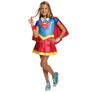 DC SuperHero Supergirl Deluxe Costume for Kids
