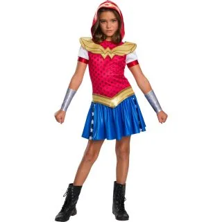 Girls Wonder Woman Hoodie Dress