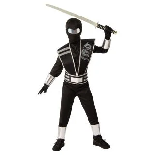 Silver Ninja Boys Costume