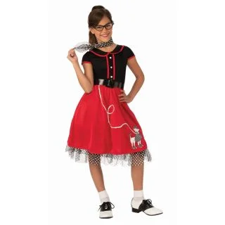 Red 50's Sweeties Girls Costume
