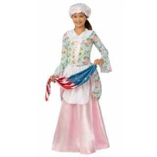 Girls Patriotic Colonial Costume