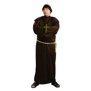 Medieval Monk and Cross Mens Set