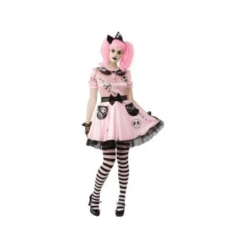 Pale Pink Skelly Ladies Costume