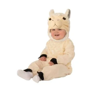 Fluffy White Llama Baby Costume