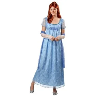 Bridgerton Blue Lace Dress Costume for Adults
