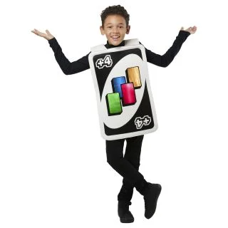 Uno Child Draw Four Card Costume