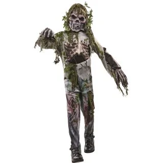 Swamp Zombie Costume Jumpsuit & Mask