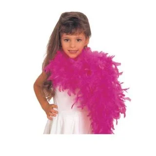Fuschia Feather Boa for Girls