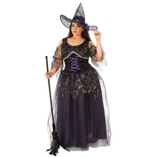 Midnight Curvy Witch Womens Sexy Costume
