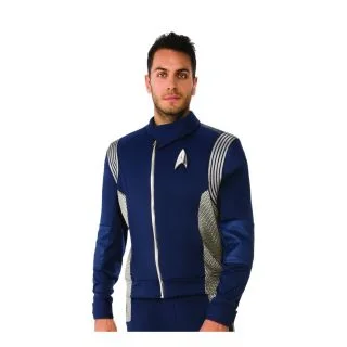 Mens Star Trek Discovery Silver Science Uniform Top
