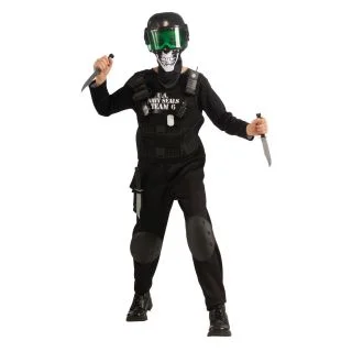 Black Team 6 Kids Costume