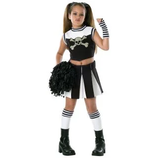 Girl's Bad Spirit Goth Cheerleader Costume