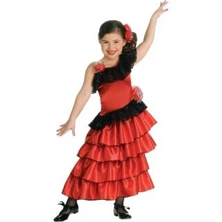 Girl's Spanish Flamenco Princess Costume