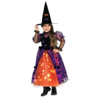 Girl's Pretty Witch Light Up Costume