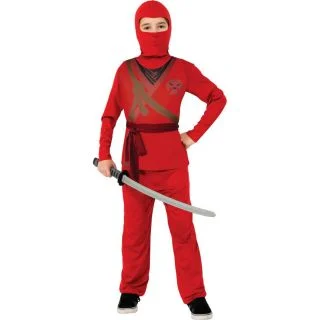 Red Ninja Costume for Kids - Large