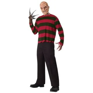 Adult Freddy Krueger Mask and Printed Shirt (STD)