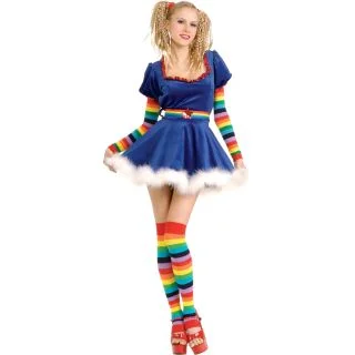 Womens Fun and Flirty Rainbow Girl Costume