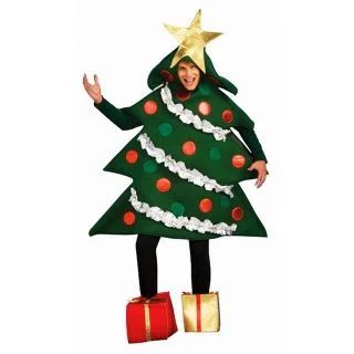 Festive Christmas Tree and Presents Adult Costume