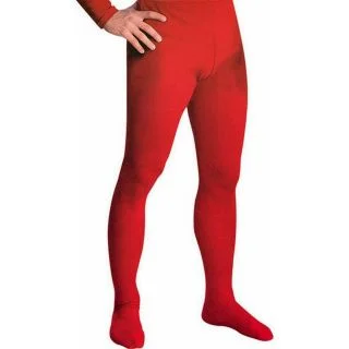 Men's Professional Tights With Feet Red