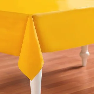 Yellow Plastic Table Cover (Each)