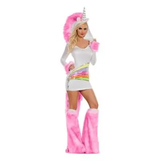 Sexy Rainbow Unicorn Ladies' Costume