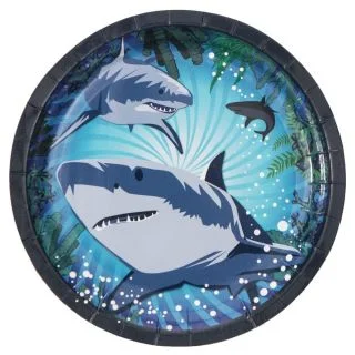 Shark Party Cake Plate (8 Pack)
