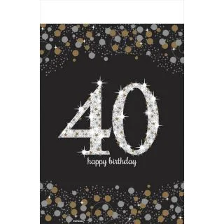 Sparkling Celebration 40th Birthday Table Cover (1)